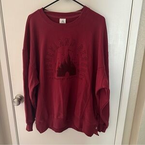 Disneyland Resort Burgundy Red Sweatshirt